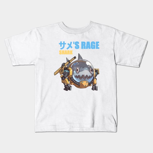 SHARK's Rage Kids T-Shirt by Pan_Ren_Wei